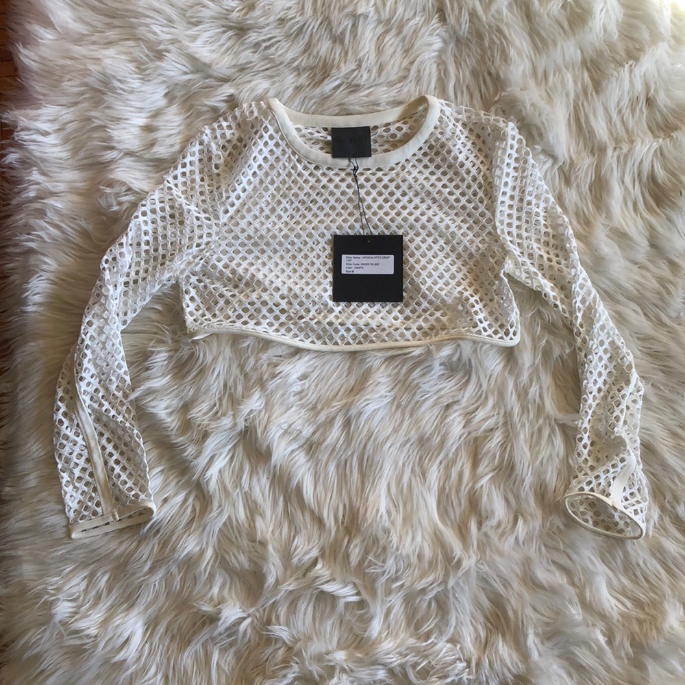 NWT thick mesh cropped top size M